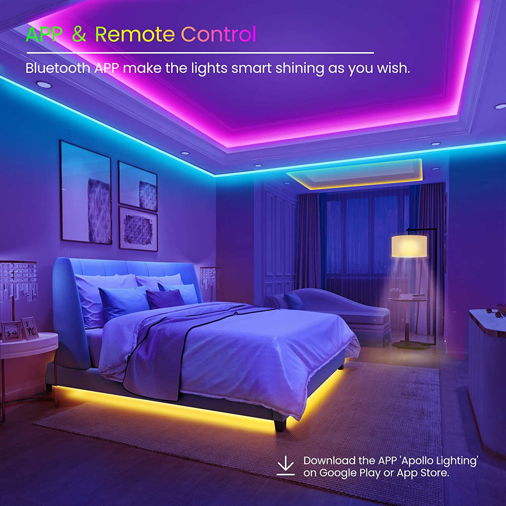 Led Strip Lights 50 Ft - Bluetooth Led Lights for Bedroom | Sassy Satin