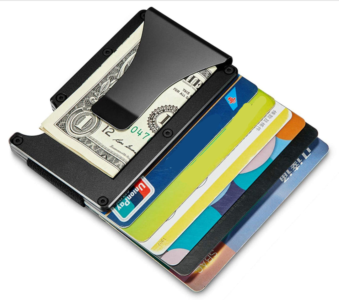 Men's RFID Blocking Minimalist Slim Money Clip Thin Wallet