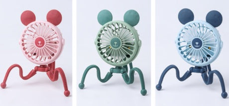 Stroller Fan Personal Portable Handheld Baby Bed Car Seat Fan USB Rechargeable Fan Mini Stroller Accessories