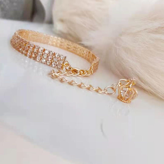 Gold Diamond Dog Collars