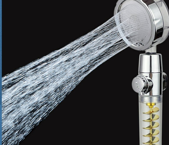 Supercharged Portable Shower Head |Twin-Turbo Pressurized  Multifunctional Chrome Shower Head