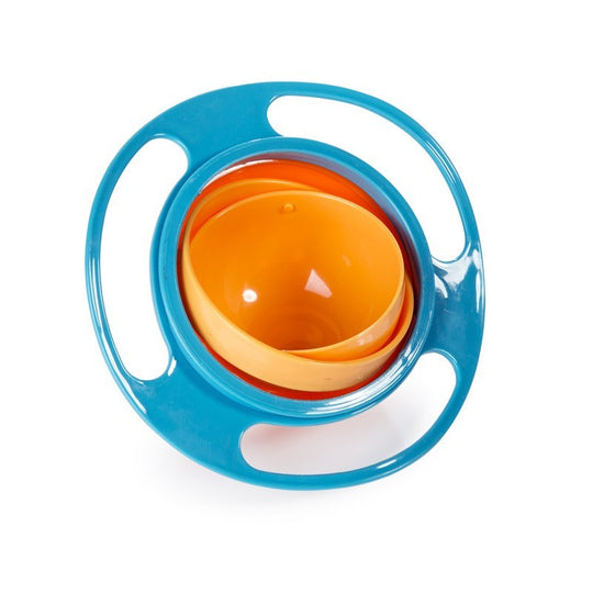 360 Rotate Gyro Bowl - 360 Rotate Spill-Proof Baby Bowl | Sassy Satin