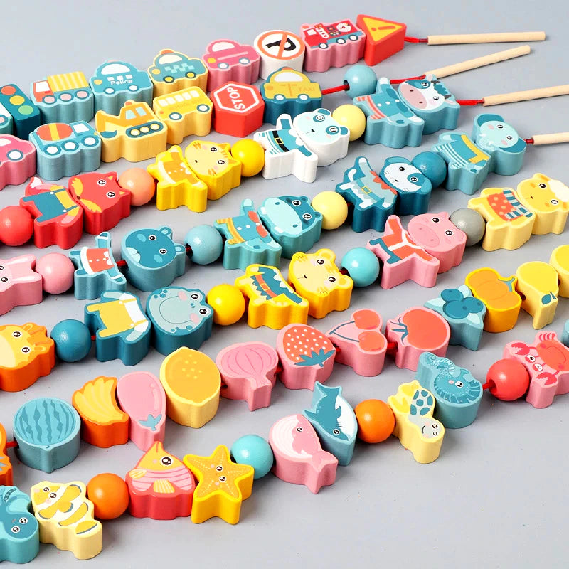 Baby Montessori Wooden Toys - Beaded Toys | Sassy Satin