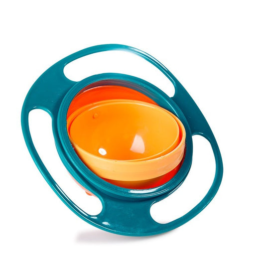 360 Rotate Gyro Bowl - 360 Rotate Spill-Proof Baby Bowl | Sassy Satin