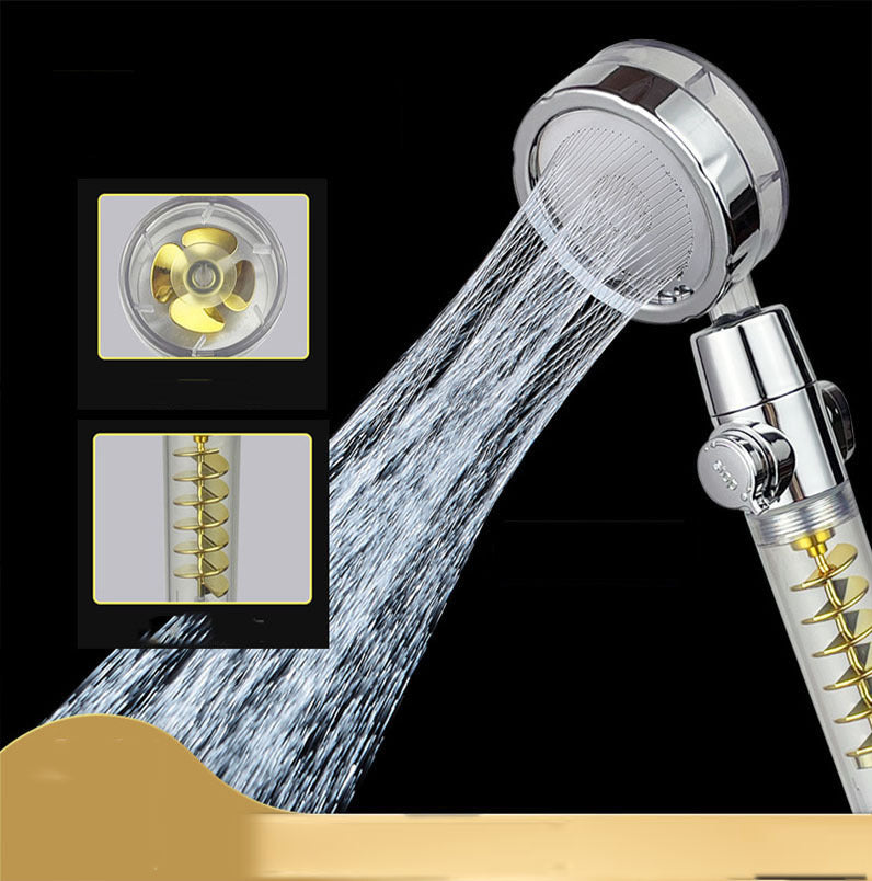 Supercharged Portable Shower Head |Twin-Turbo Pressurized  Multifunctional Chrome Shower Head