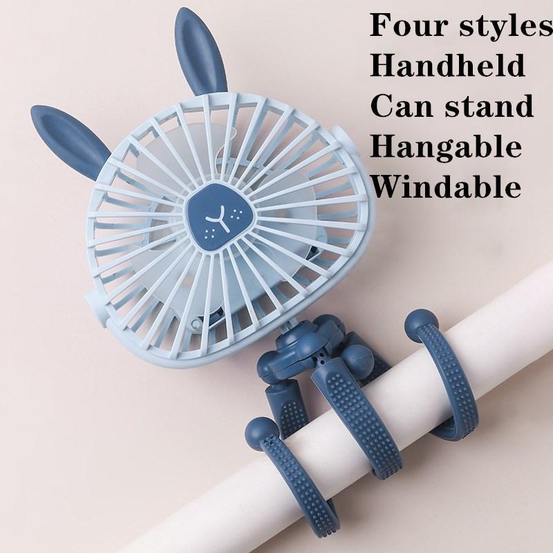 Stroller Fan Personal Portable Handheld Baby Bed Car Seat Fan USB Rechargeable Fan Mini Stroller Accessories