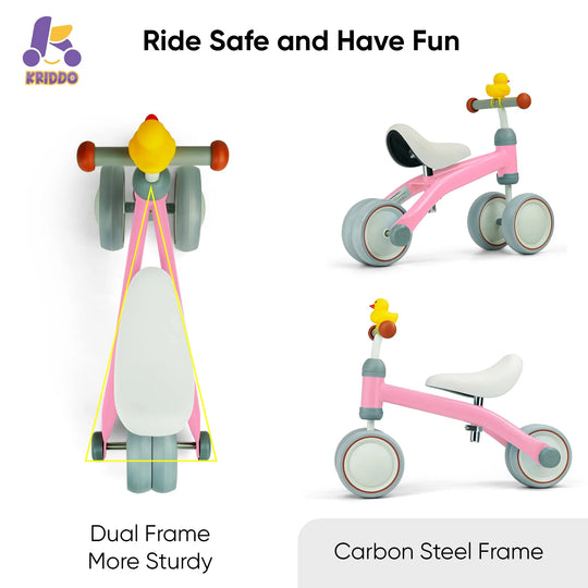 Baby Balance Bike - Toddler Bike with Duck Bell | Sassy Satin