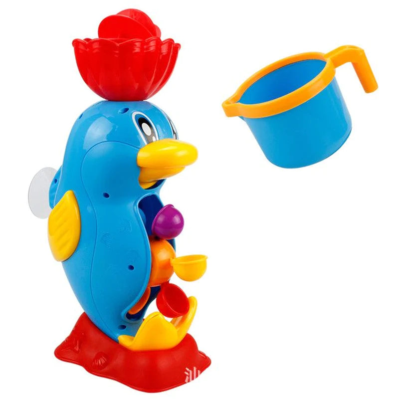 Kids Shower Bath Toys Cute Yellow Duck Waterwheel Elephant Toys Baby Faucet Bathing Water Spray Tool Dabbling Toy Baby Toys