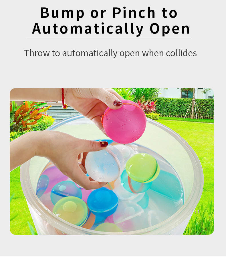 Water Injection Reusable Water Balloon Fight Water Fight Automatic Sealing Water Bomb Children's Toy