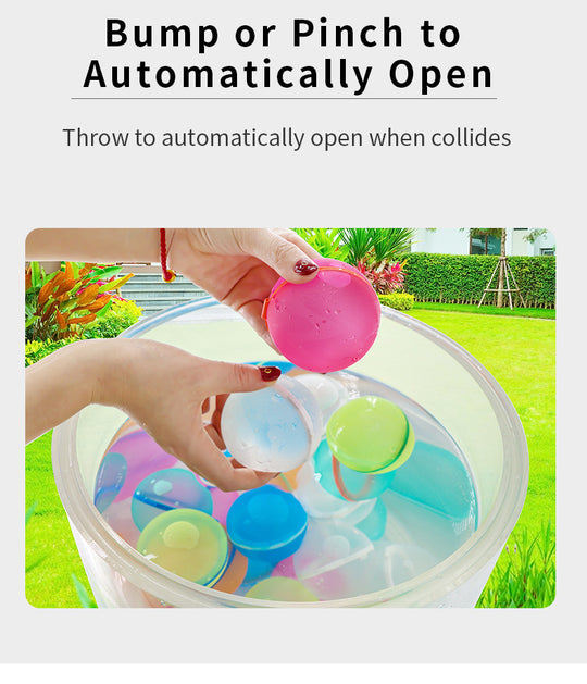 Water Injection Reusable Water Balloon Fight Water Fight Automatic Sealing Water Bomb Children's Toy