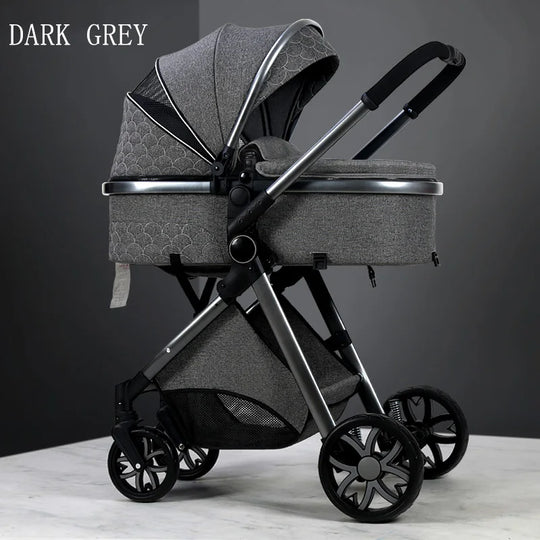 Luxury Baby Stroller 3 in 1 High Landscape Baby Stroller Combo |Can Sit Can Lie Portable  Infant Car Seat & Stroller Combo