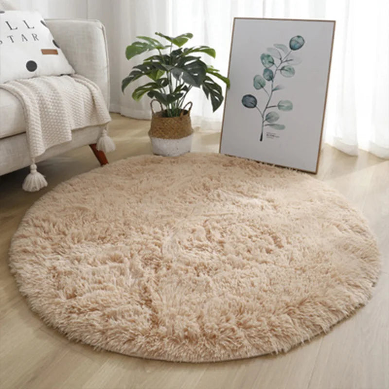 Super Soft Plush Round Rug Mat Fluffy Carpet For Home Decor