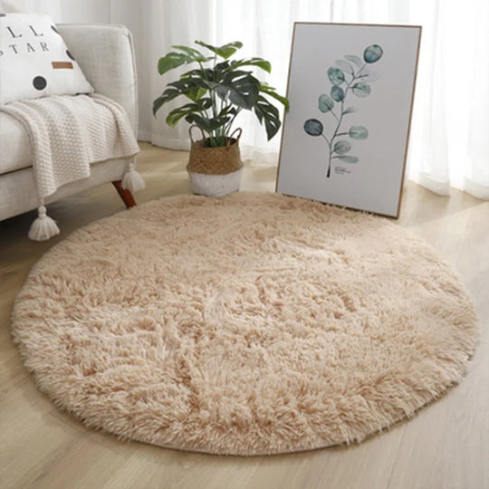 Super Soft Plush Round Rug Mat Fluffy Carpet For Home Decor