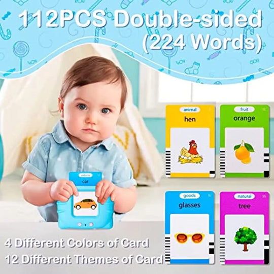 Talking Flash Cards Early Educational Toys  Baby Boys Girls Preschool Learning Reading Machine  Interactive Toy