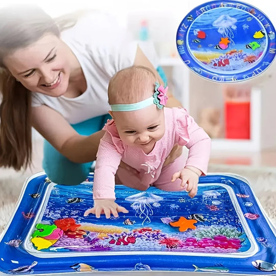 Inflatable Tummy Time Mat Premium Baby Water Play Mat for Infants and Toddlers