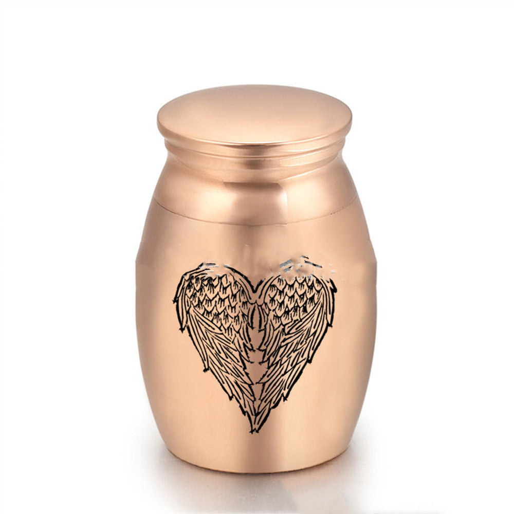 Pet Ashes Jar Wings Design Cinerary Casket Cremation Jar