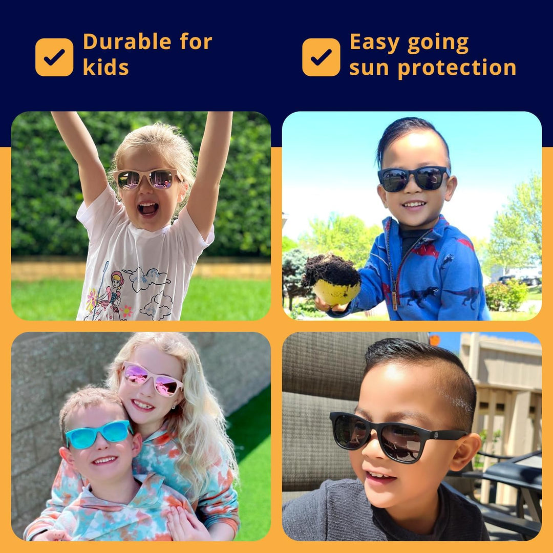 Polarized Toddler Sunglasses Boys & Girls - Unbreakable Kids Sunglasses - UV Protection - Sunglasses for Kids