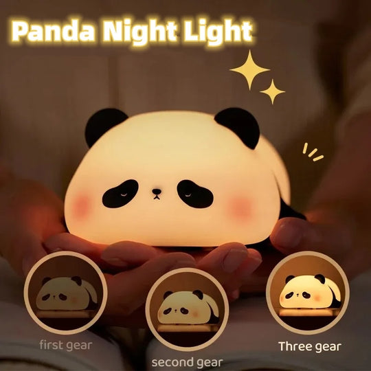 Panda Night Light Rechargeable Lamp Cartoon Panda